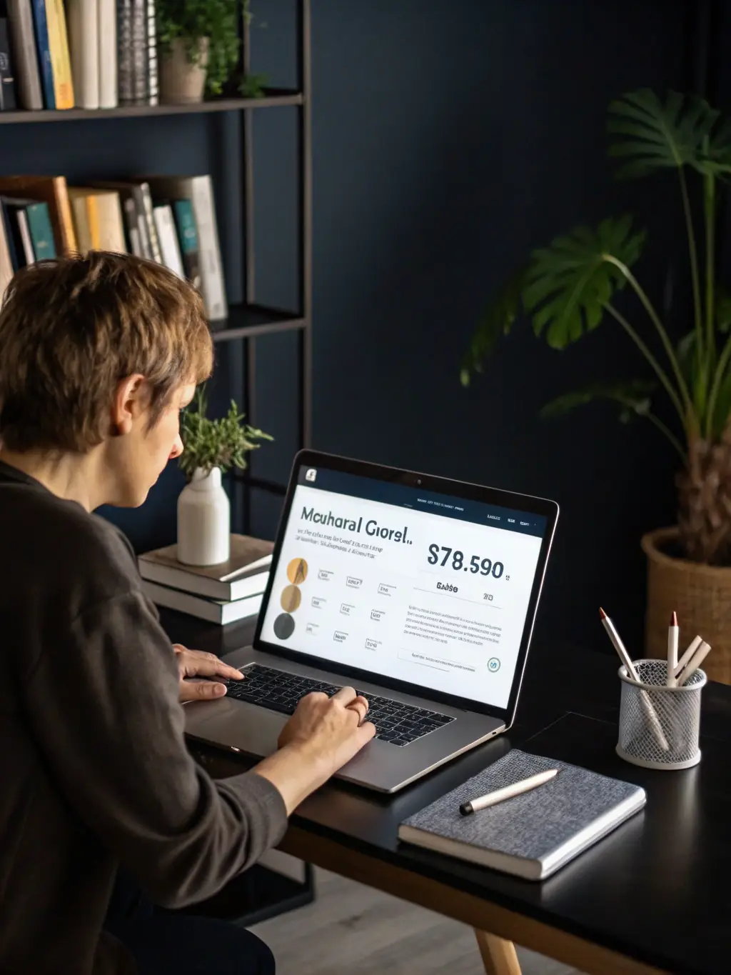 A worksheet for setting financial goals, with prompts for defining short-term and long-term objectives, and action steps for achieving them, designed for use in the UK.